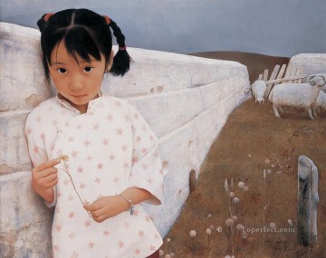 中国 Painting - イーメン・キッド 1994 WYD 中国の女の子